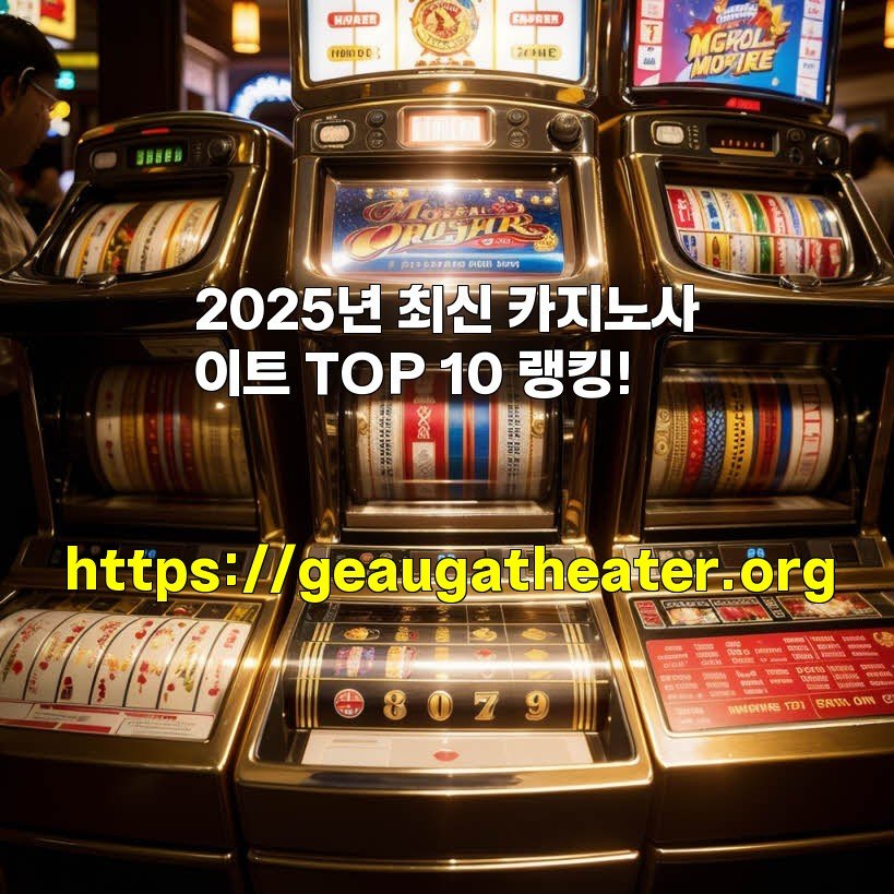 2025년 최신 카지노사이트 TOP 10 랭킹!